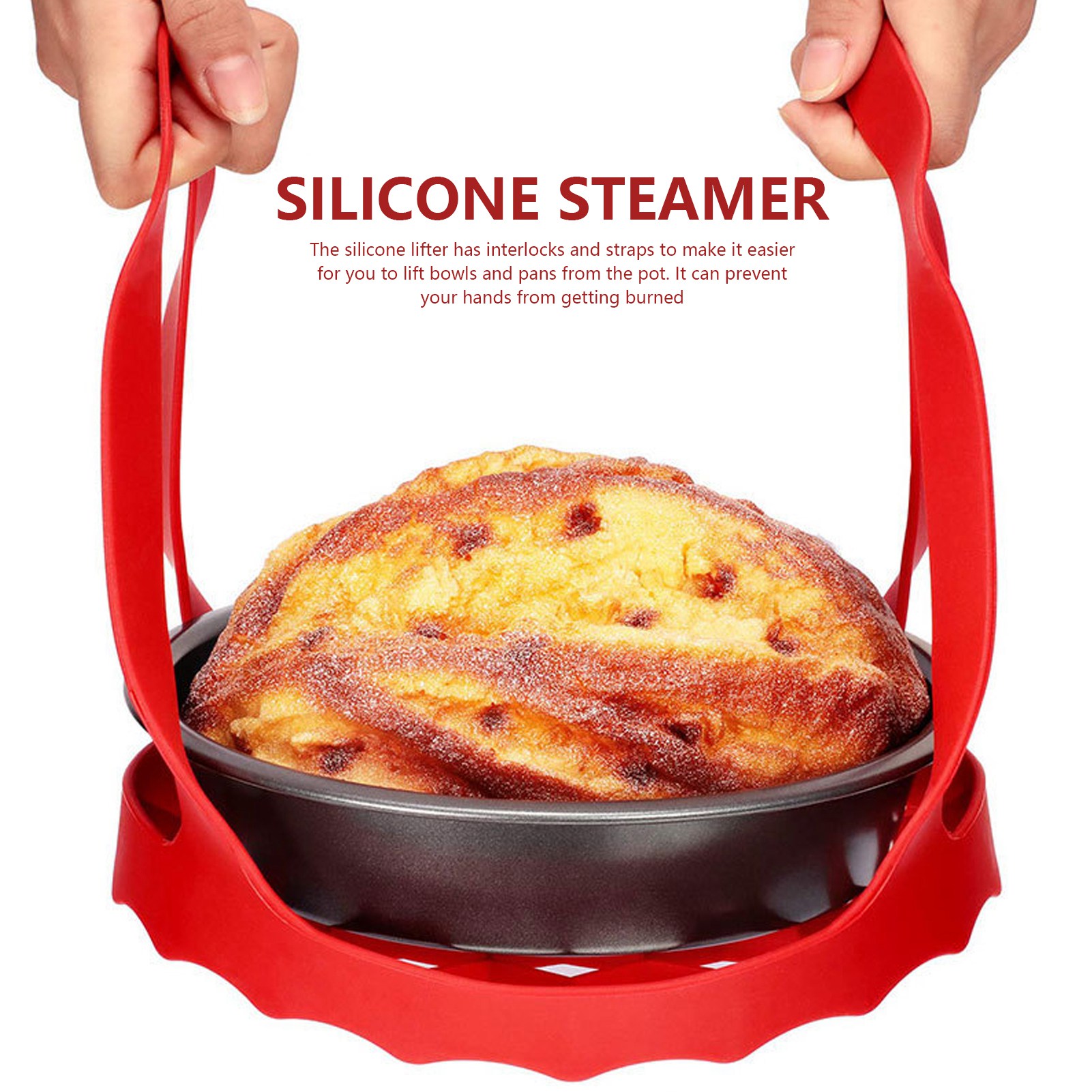 Silicone Steamer Basket - 4pcs Set Peralatan Dapur Silikon, Alas
