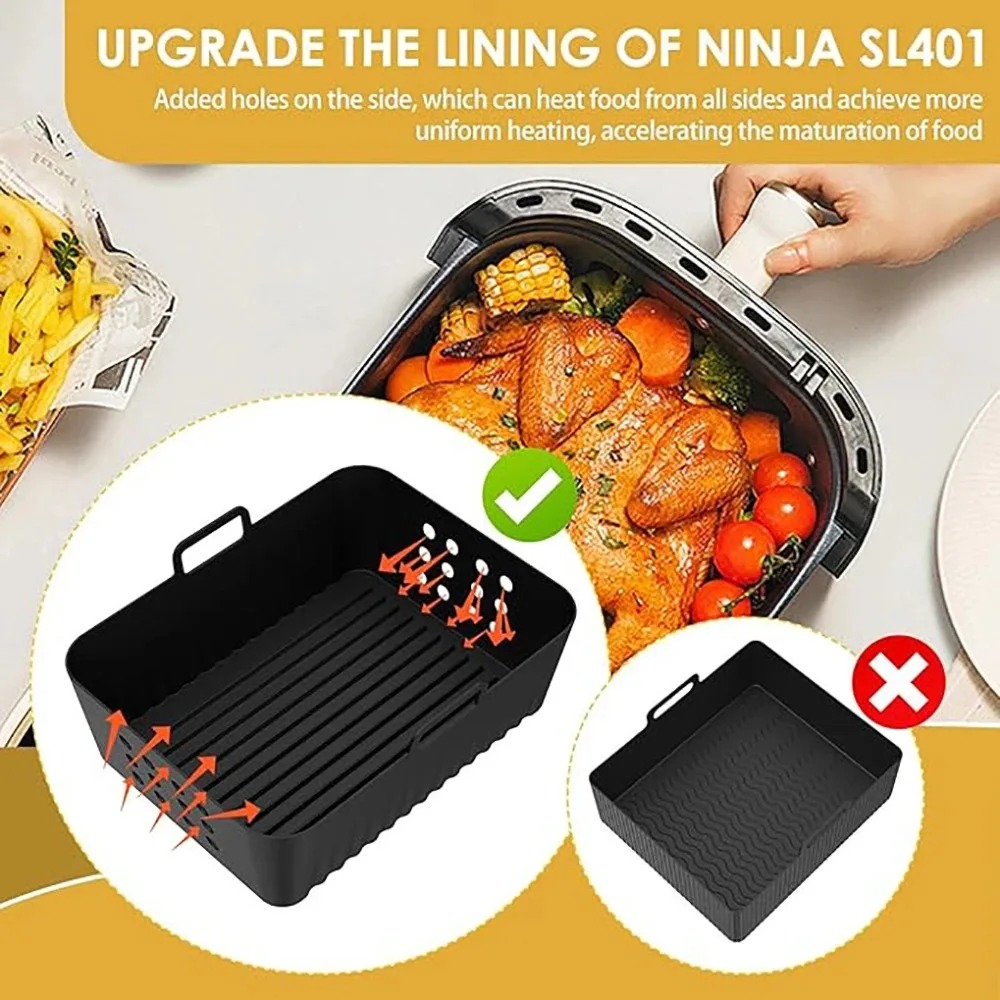Silicone Steamer Basket - 2 Buah Alas Silikon Penggoreng Udara