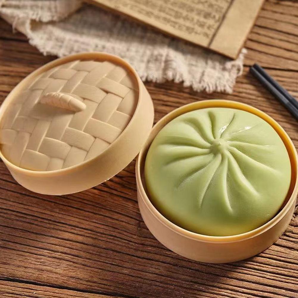 Silicone Steamer Basket - Mainan Fidget Bentuk Keranjang Kukus Warna-warni