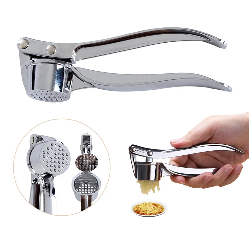 Manual Garlic Press - Penghancur Bawang Putih Multifungsi, Penghemat Tenaga,
