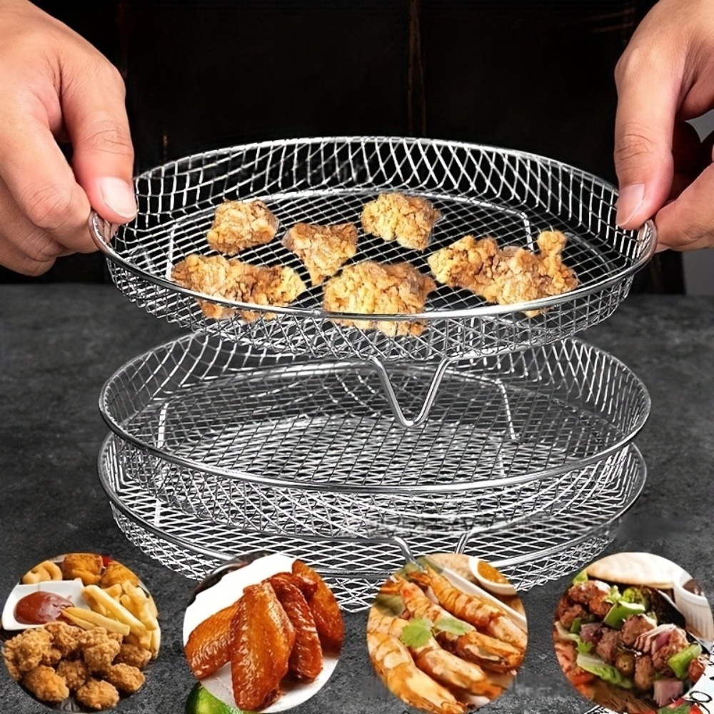 Kitchen Gadgets Air Fryer - Aksesori Penggorengan Udara Stainless Steel, Rak