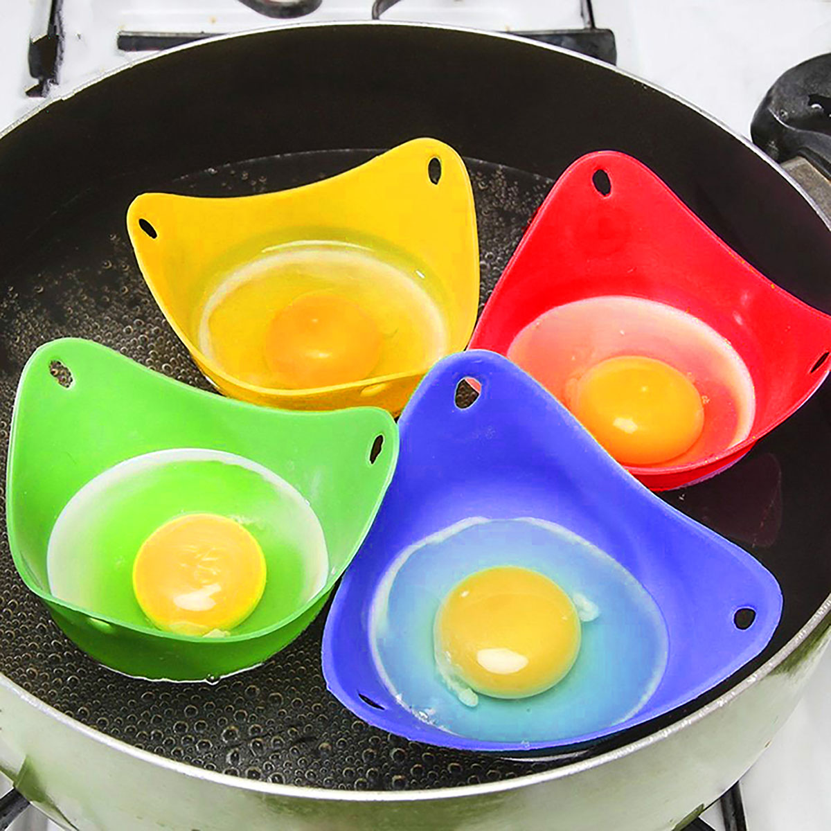 Kitchen Gadgets Air Fryer - Cangkir cetakan perebus telur silikon, untuk
