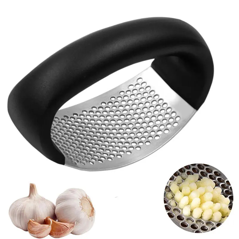 Manual Garlic Press - 1-6 Buah Penghancur Bawang Putih Baja