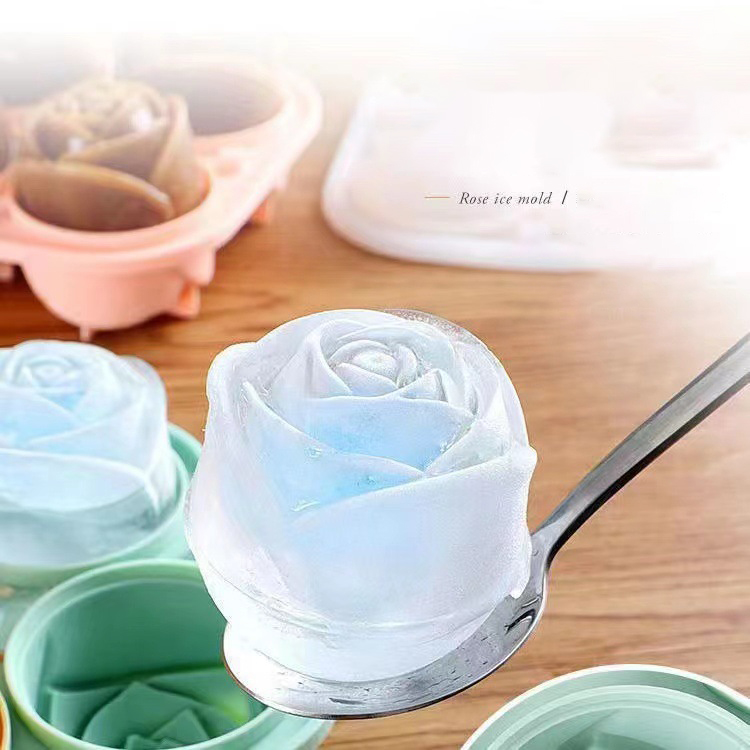 Kitchen Gadgets Oxo - Cetakan es mawar 3D 4 lubang