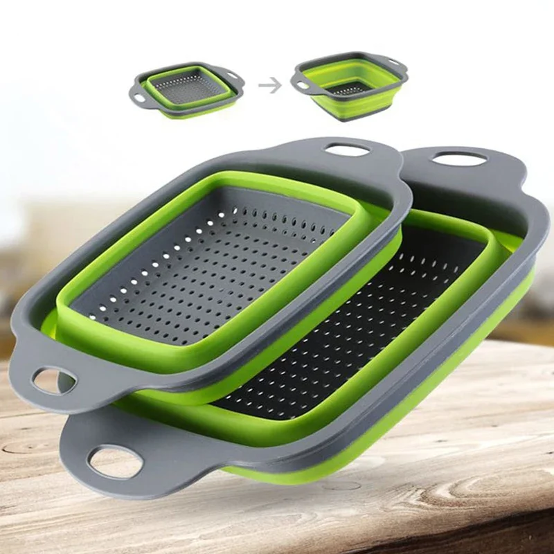 Silicone Steamer Basket - Keranjang Cuci Sayuran Dapat Dilipat Baru
