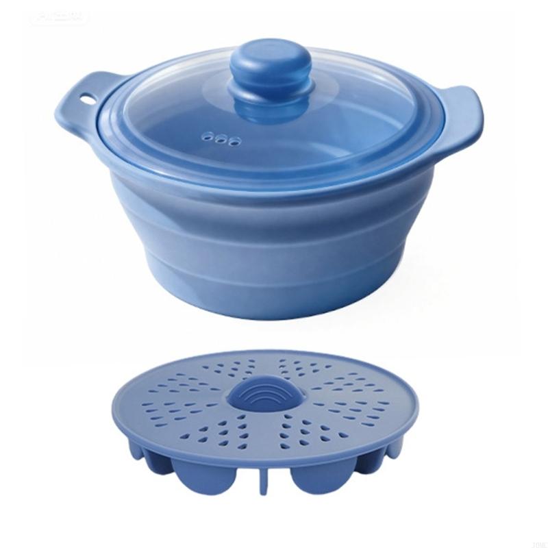 Pengukus Silikon Hemat Tempat  - Silicone Steamer Basket ulasan dan harga