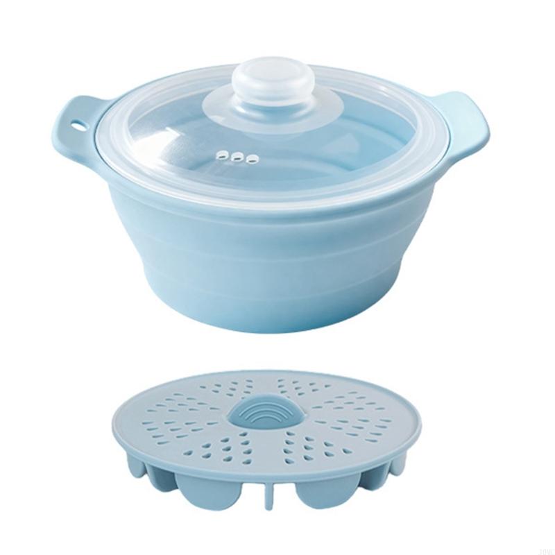 Pengukus Silikon Hemat Tempat  - Silicone Steamer Basket ulasan dan harga