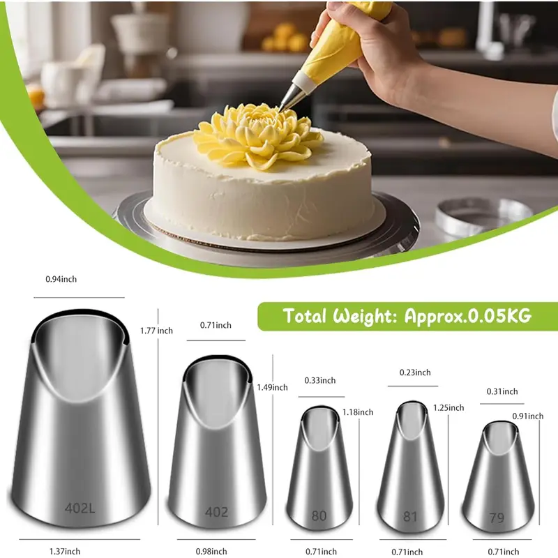 5 Buah Set Nozel Pipa Baja Tah - Kitchen Gadgets Oxo ulasan dan harga