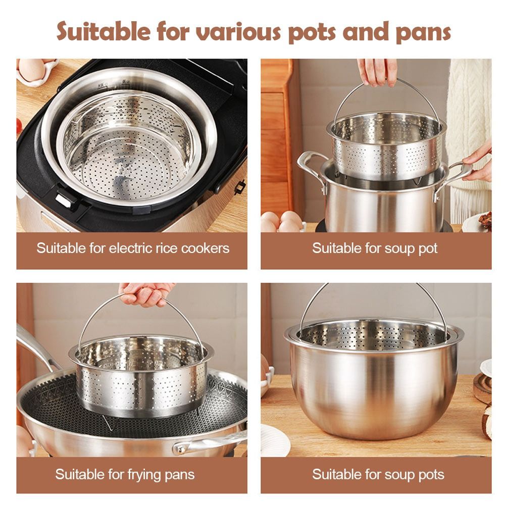 Keranjang penanak nasi Stainle - Silicone Steamer Basket ulasan dan harga