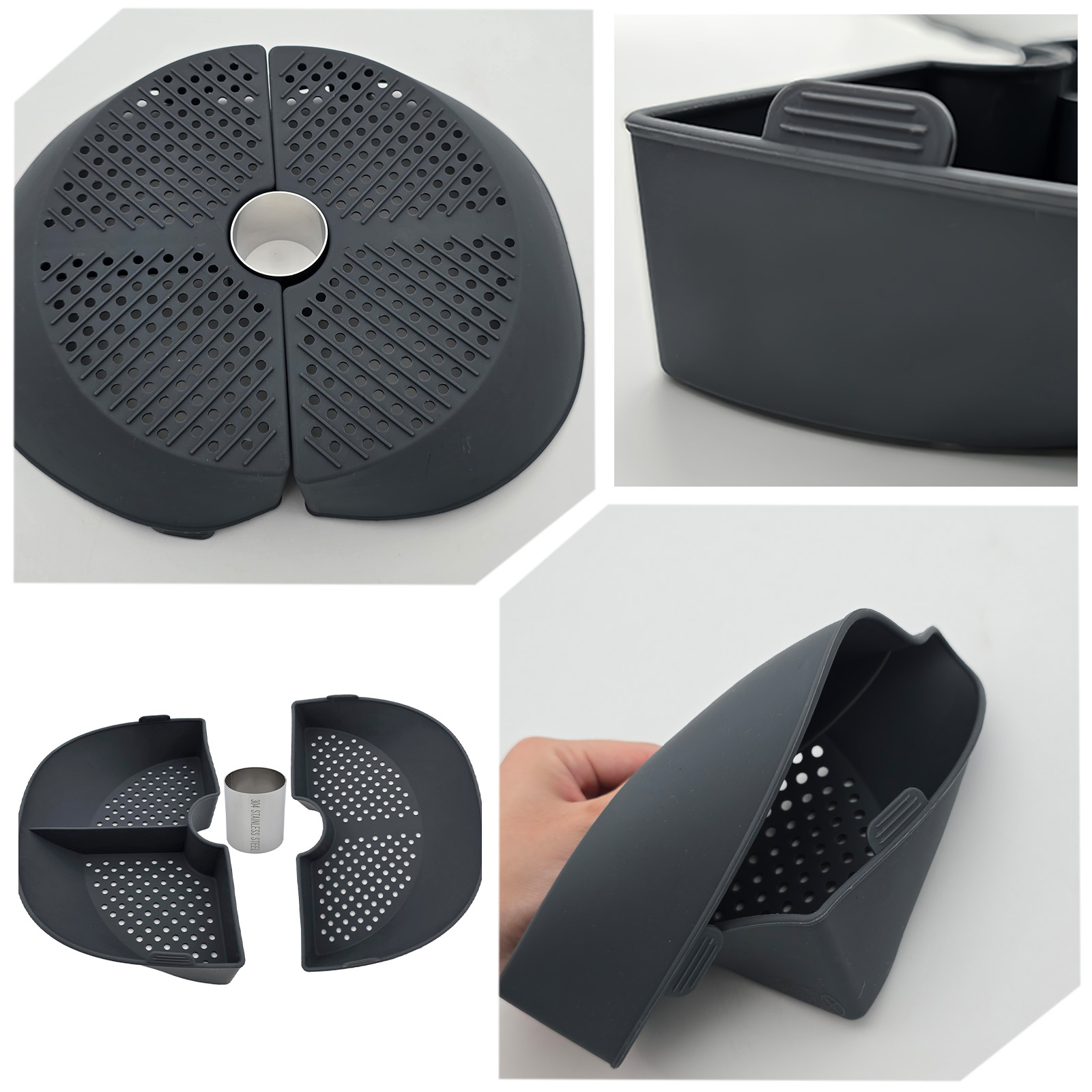 Pembagi Keranjang Pengukus Sil - Silicone Steamer Basket ulasan dan harga