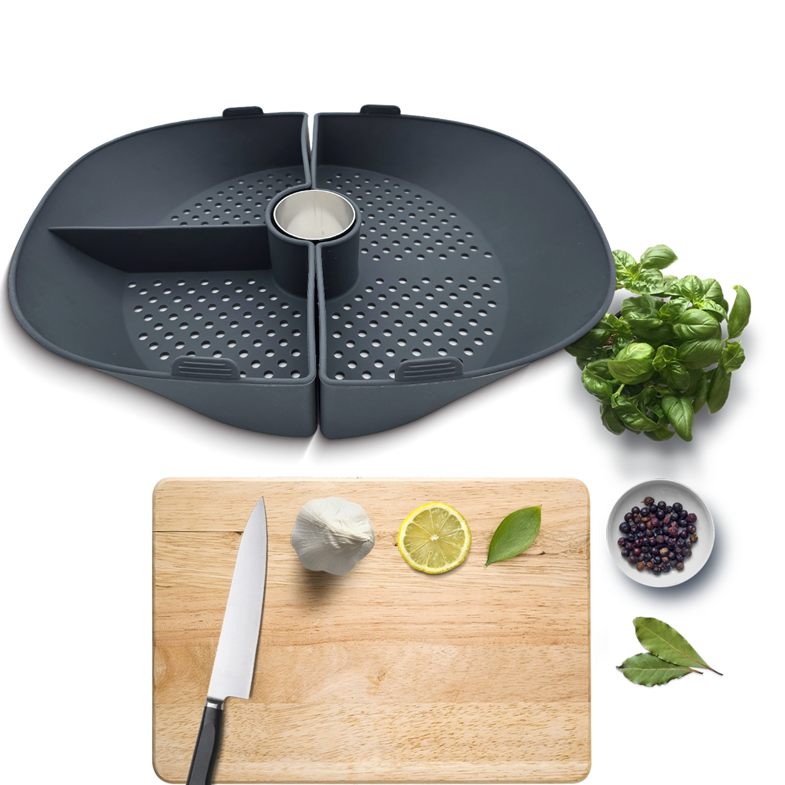 Pembagi Keranjang Pengukus Sil - Silicone Steamer Basket ulasan dan harga