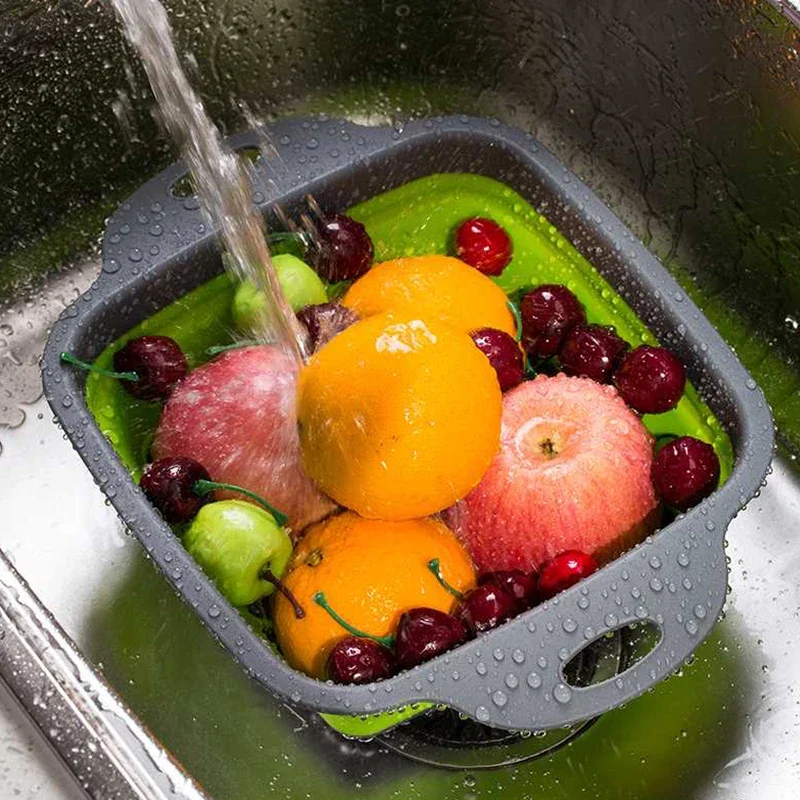 Keranjang Cuci Sayuran Dapat D - Silicone Steamer Basket ulasan dan harga