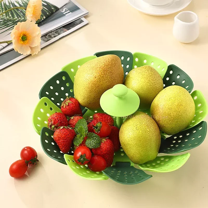 Rak Pengukus Makanan Lipat Ker - Silicone Steamer Basket ulasan dan harga