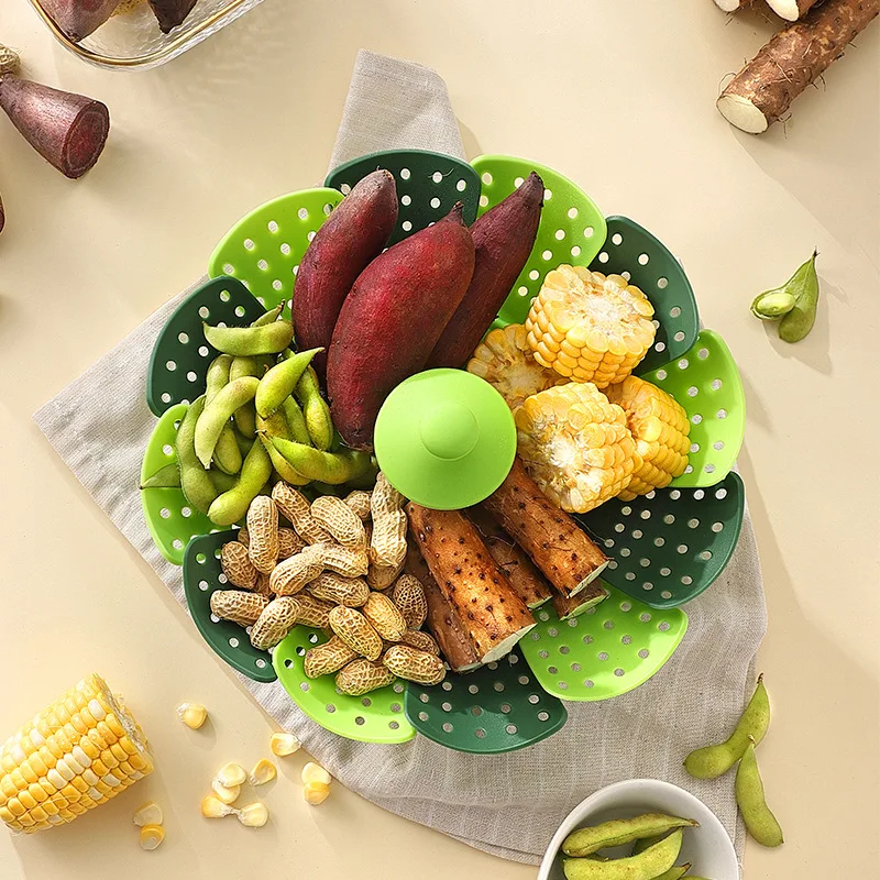 Rak Pengukus Makanan Lipat Ker - Silicone Steamer Basket ulasan dan harga