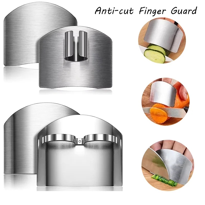 1-6Pcs Pelindung Jari Stainles - Kitchen Hand Gadgets ulasan dan harga