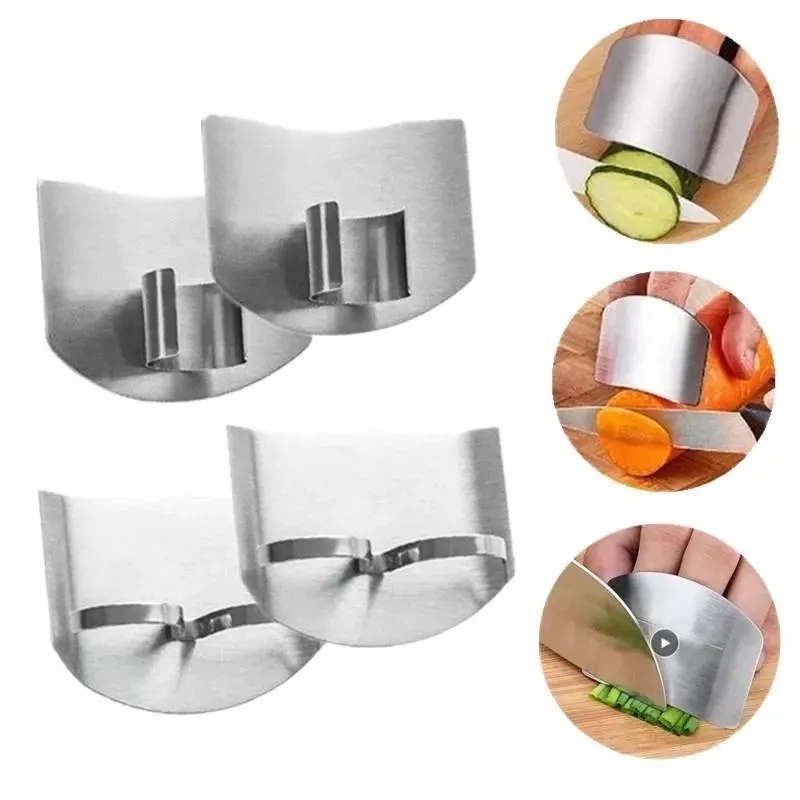 1-6Pcs Pelindung Jari Stainles - Kitchen Hand Gadgets ulasan dan harga