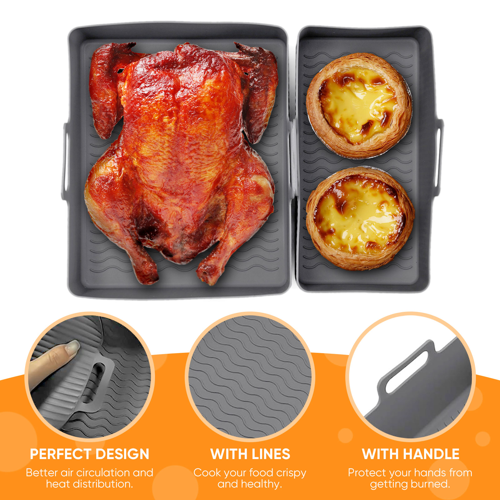 2 buah Set alas penggorengan u - Silicone Steamer Basket ulasan dan harga